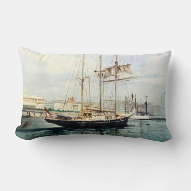 Shoreline/Coast/Beach Lumbar Pillow (Front)