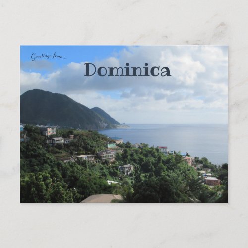 Shoreline of Dominica Postcard
