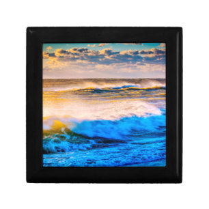 Shoreline scenic at sunrise keepsake box