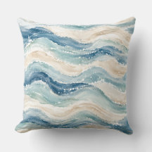 Shoreline Shells Coastal Throw Pillow 