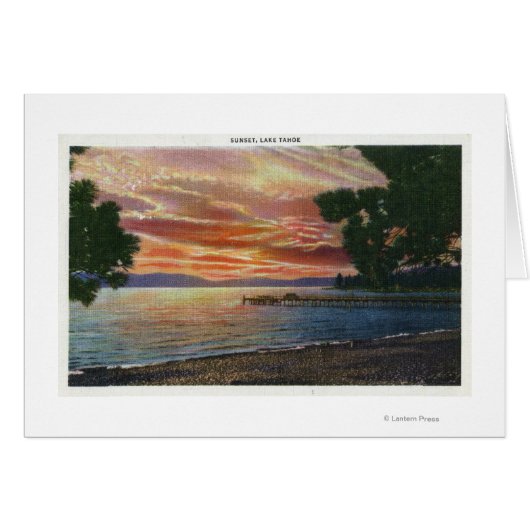 Shoreline Sunset View with Pier Cards (Front Horizontal)