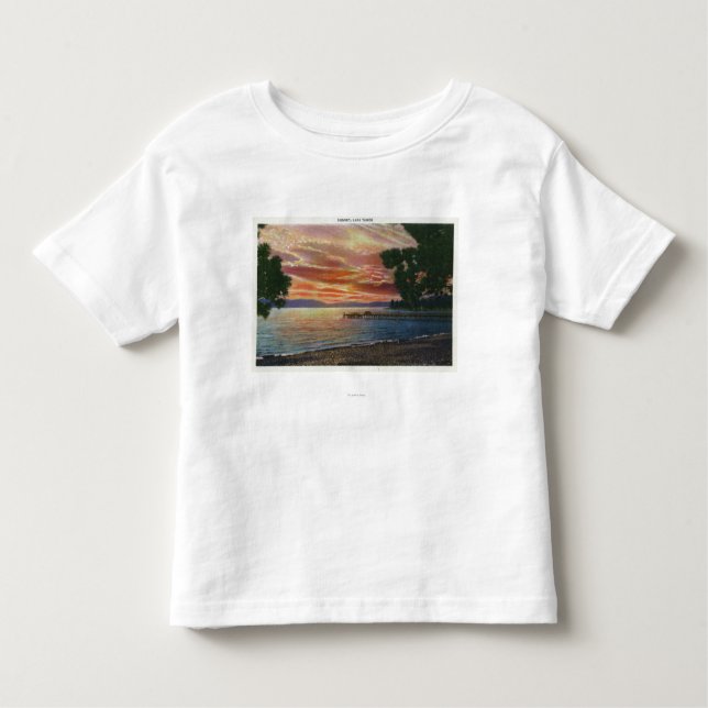 Shoreline Sunset View with Pier Toddler T-shirt (Front)