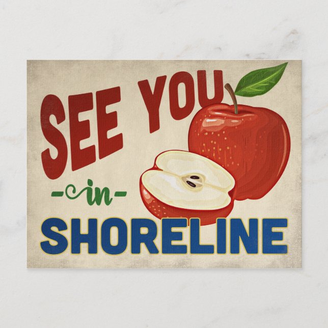 Shoreline Washington Apple - Vintage Travel Postcard (Front)