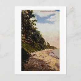 Shores of Lake Michigan Vintage Postcard