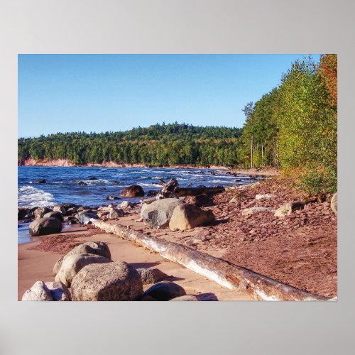 Shores of Lake Superior Poster