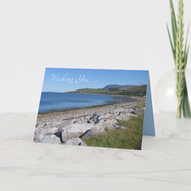 Shores of Loch Broom, Ullapool, Scotland Birthday Card (Front)