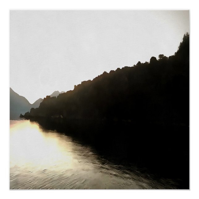 Shores Of Shadows Landscape Art Poster (Front)