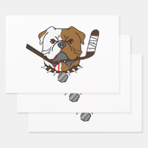 SHORESY Sudbury Bulldogs Wrapping Paper Sheets