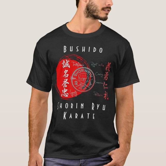 Shorin Ryu Karate Bushido Values Budo T-Shirt (Front)
