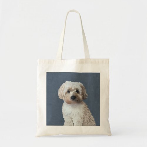 Shorkie dog pet portrait  tote bag