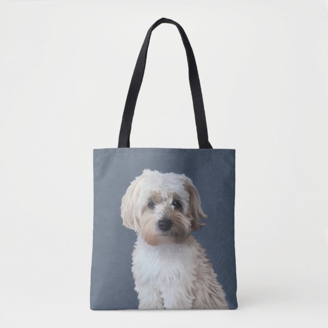Shorkie dog pet portrait  tote bag (Front)