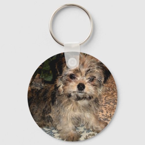 Shorkie Puppy Keychain