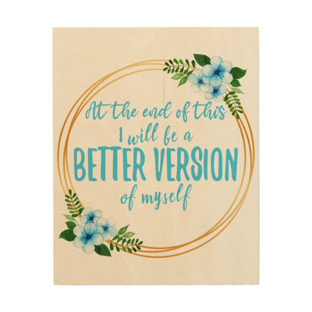 short affirmations about dreams and goals wood wall art (Front)