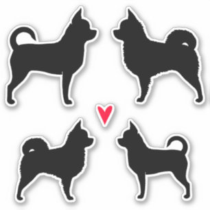 Short and Longhaired Chihuahua Silhouette Stickers