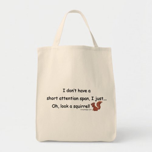 Short Attention Span Squirrel ADHD Tote Bag