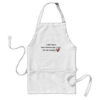 Short Attention Span Squirrel Adult Apron