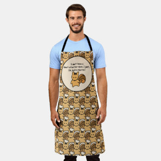 Short Attention Span Squirrel Design Apron