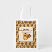 Short Attention Span Squirrel Design Grocery Bag (Back)