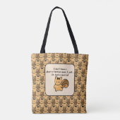 Short Attention Span Squirrel Design Tote Bag (Back)