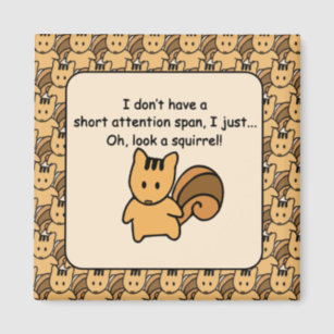 Short Attention Span Squirrel Funny Patch