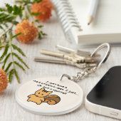 Short Attention Span Squirrel Funny Acrylic Keychain (Front Right)
