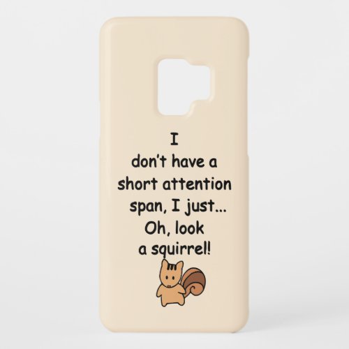 Short Attention Span Squirrel Funny Case_Mate Samsung Galaxy S9 Case