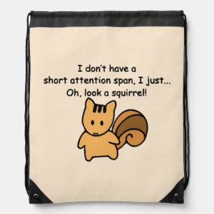 Short Attention Span Squirrel Funny Patch