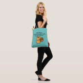 Short Attention Span Squirrel Funny Green Tote Bag (On Model)