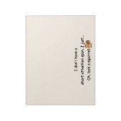 Short Attention Span Squirrel Funny Notepad (Rotated)