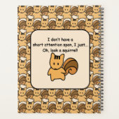 Short Attention Span Squirrel Funny Planner (Back)