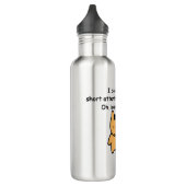 Short Attention Span Squirrel Funny Stainless Steel Water Bottle (Left)