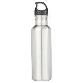 Short Attention Span Squirrel Funny Stainless Steel Water Bottle (Back)
