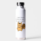 Short Attention Span Squirrel Funny Water Bottle (Left)