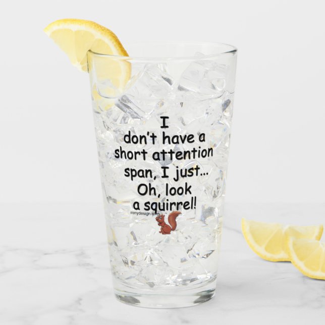 Short Attention Span Squirrel Glass (Front Ice)