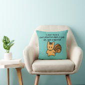 Short Attention Span Squirrel Green Throw Pillow (Chair)