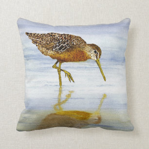 Short-Billed Dowitcher Pillow