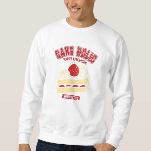 Short Cake College Style Illustration Sweatshirt