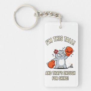 Short Cat Boxing Gloves Funny Shins Keychain