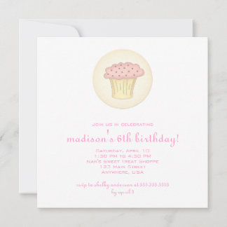 Short Cupcake Invitation