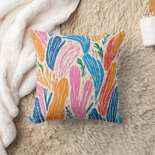 short dyeing throw pillow