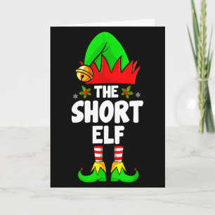 Short Elf Family Matching Group Christmas Pajamas Card