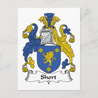Short Family Crest Postcard