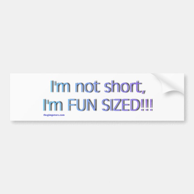 short_funsize bumper sticker (Front)