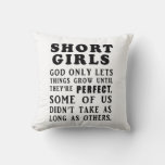 Short Girls Pillow at Zazzle