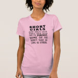 Short Girls T-shirt at Zazzle