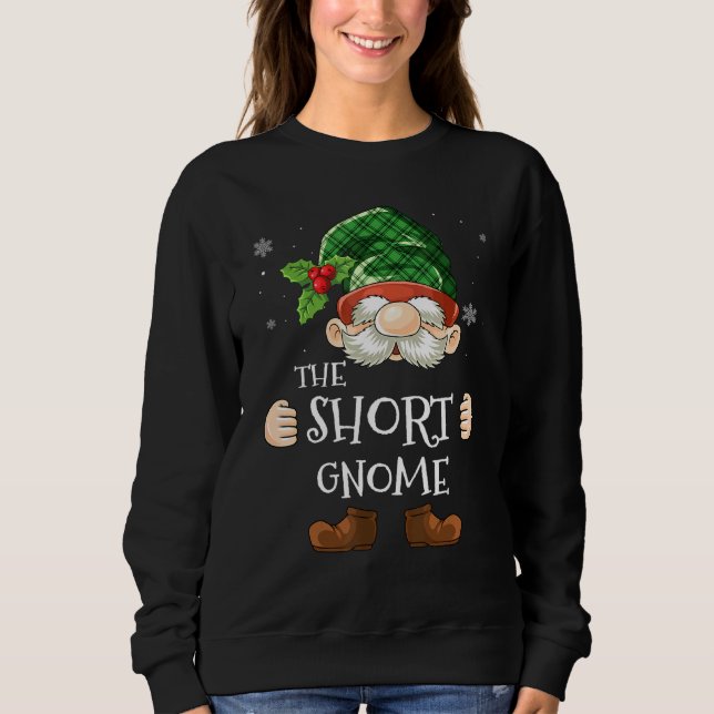 Short Gnome Matching Family Group Christmas Party  Sweatshirt (Front)