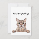 Short haired cat Card