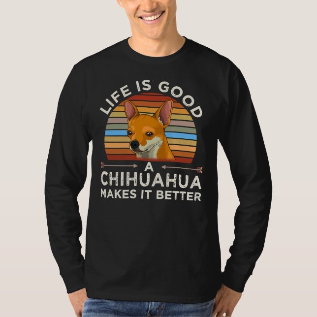 Short Haired Chihuahua Funny Idea T-Shirt (Front)