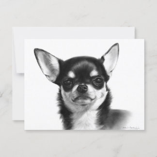 Short-Haired Chihuahua Hand Painted Artwork Postcard