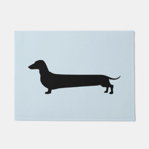 Short haired Dachshund illustration doormat